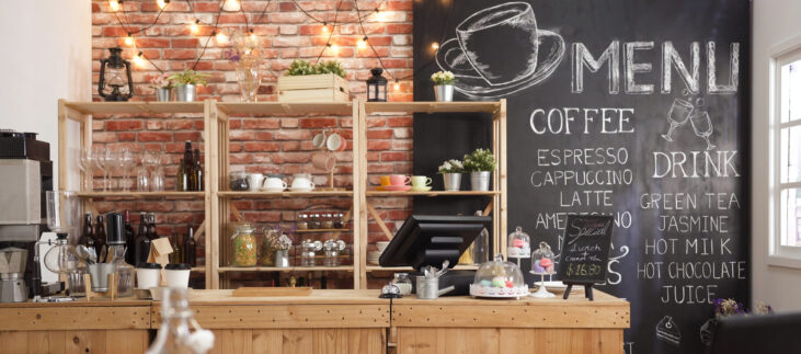 3d render of cafe bar restaurant
